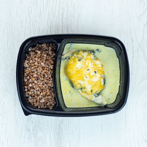 П/П Куриное филе запечённое со шпинатом 250г 457 ккал